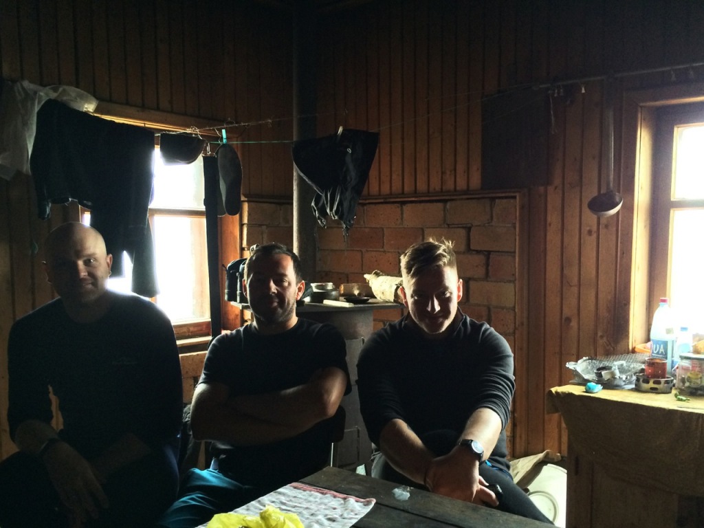The three lovely Polish guys in the Russanov hut